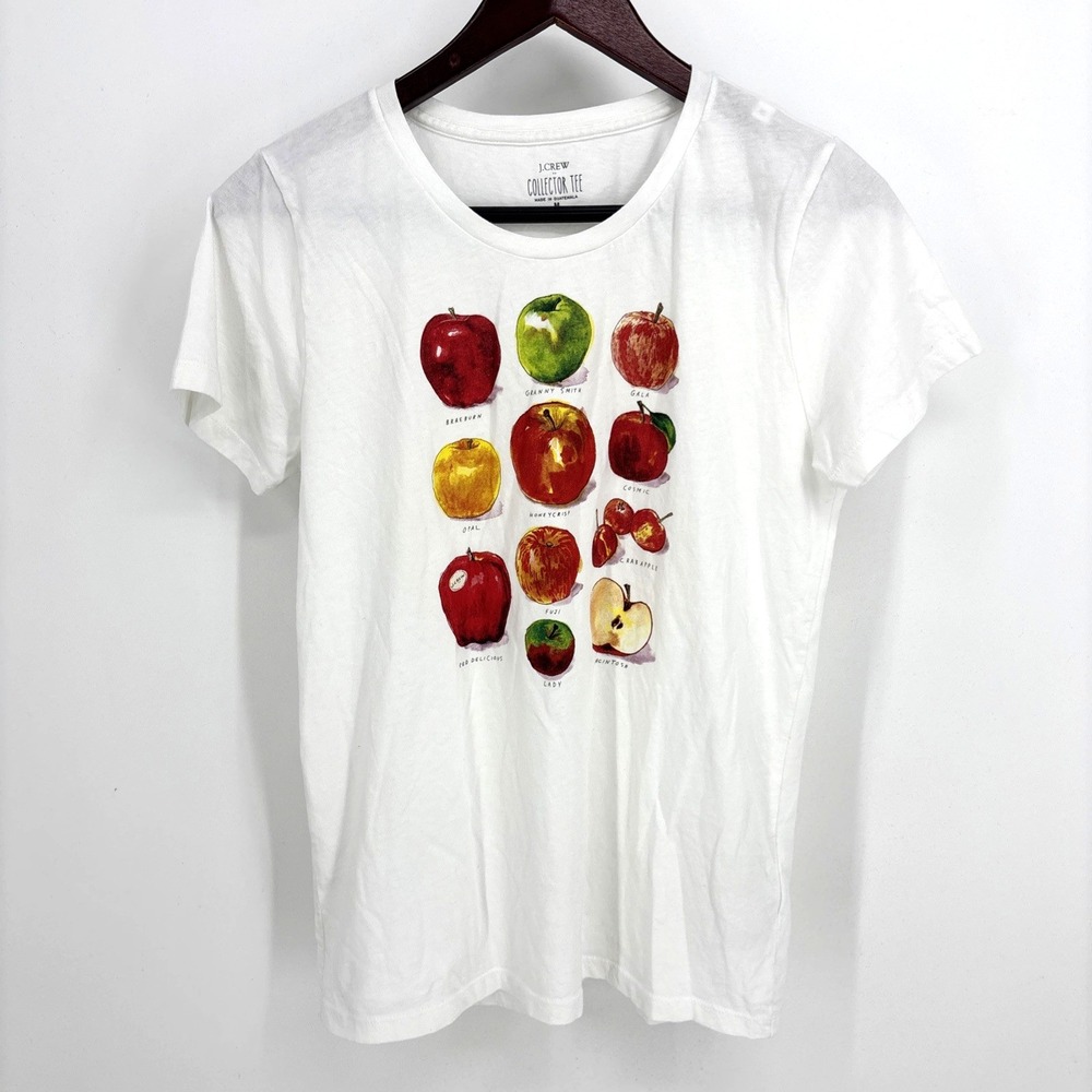 J. Crew Factory Women's Collector's T-Shirt Apples Size Medium